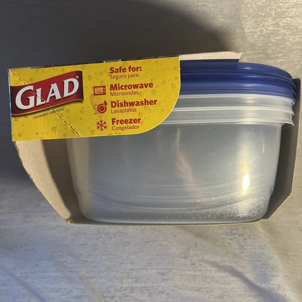 Glad 104 oz oz Clear Food Storage Container 3 pk